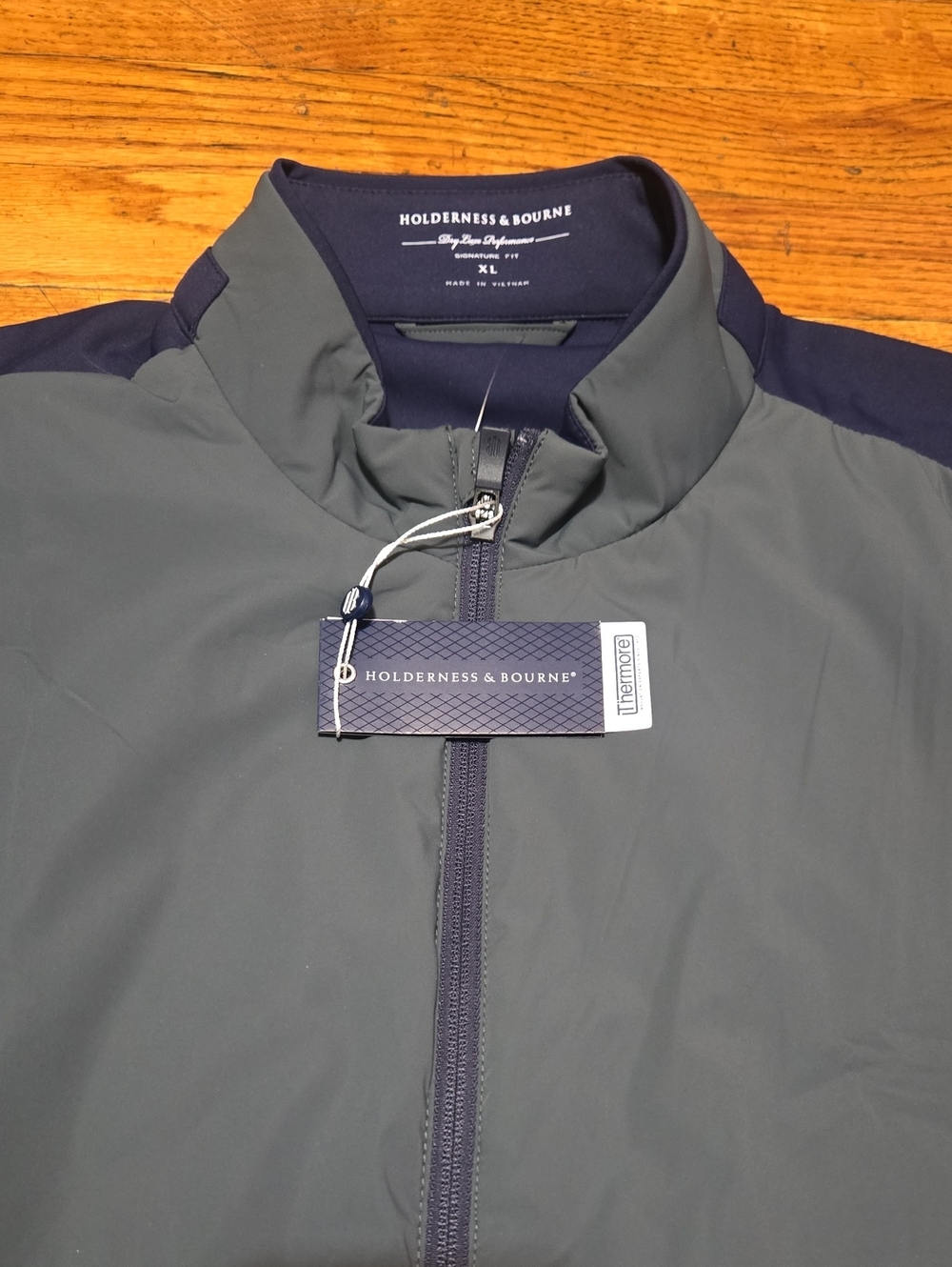 HOLDERNESS & BOURNE Mens XL Swenson Jacket Ivy Green Navy Blue NEW $265
